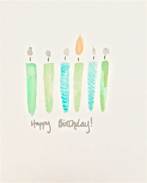 Diy Watercolor Birthday Candle Cards Dreamery Events