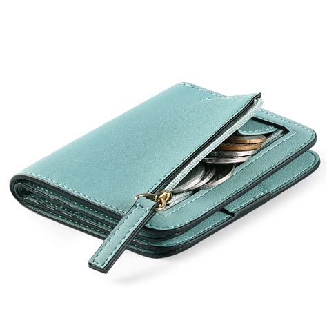 Falan Mule Women Small Wallet Ladies Leather Bifold Card Holder Rfid