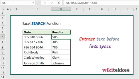 Excel SEARCH Function 6 Practical Examples Wikitekkee