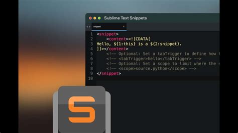 How To Create Sublime Text Snippets Youtube