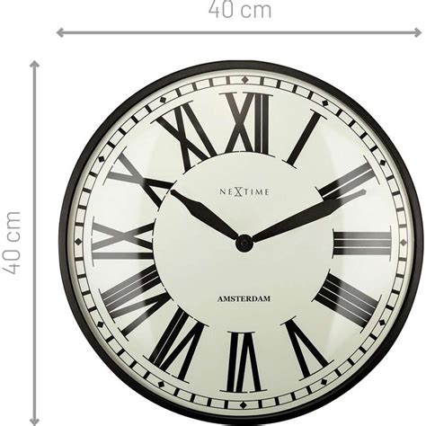 Nextime New Amsterdam Large Roman Numeral 40cm Round Wall Clock ...