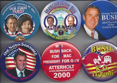 George W Bush And Richard Cheney Political Campaign Button Collection Ee Ebay