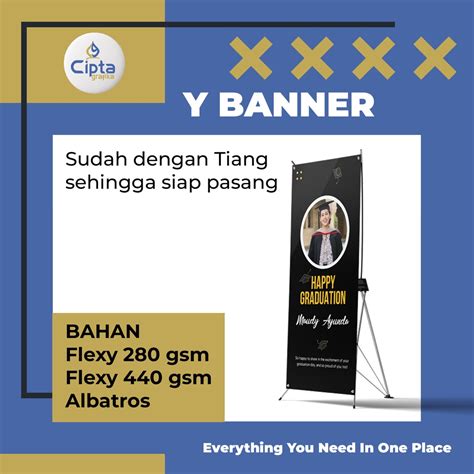 Jual Y Banner X Cm Paket Banner Tiang Shopee Indonesia