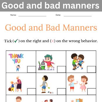 Good Manners And Bad Manners Tpt