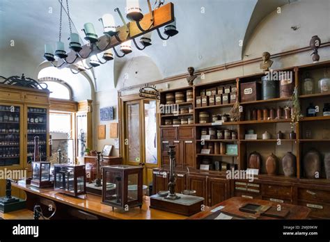 Under The Black Eagle Pharmacy Museum In Downtown Lviv Ukraine The