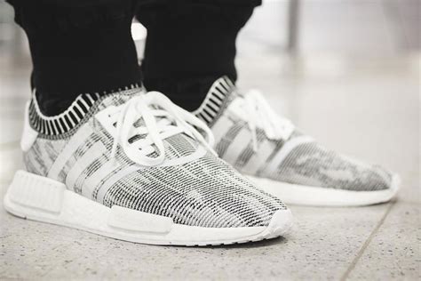 Adidas Nmd R1 Boost Linen Khaki And White On Feet Hypebeast