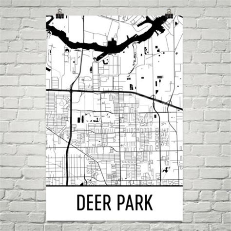 Deer Park TX Map Deer Park Art Deer Park Print Deer Park - Etsy