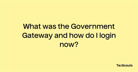 government gateway     login  taxscouts