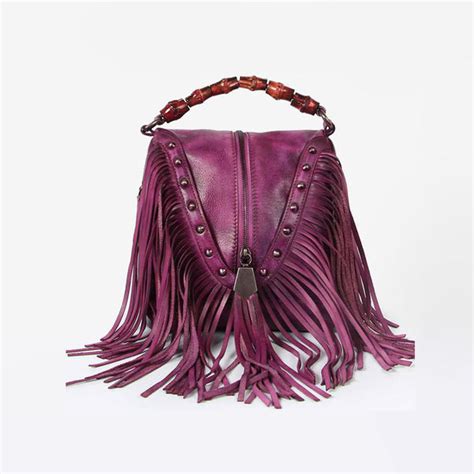 Vintage Boho Leather Fringe Crossbody Bags Purse Shoulder Bag For Wome Igemstonejewelry