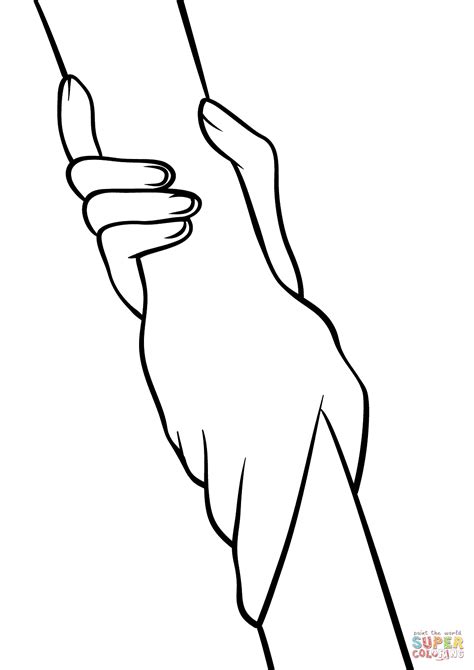 Helping Hands Coloring Page Free Printable Coloring Pages