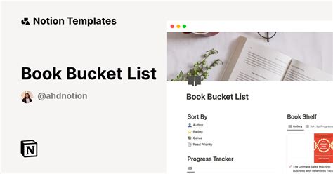 Book Bucket List Template By Anh D Notion Marketplace