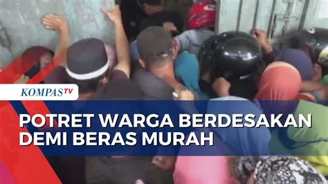 Potret Warga Di Polewali Mandar Berdesakan Antre Beras Murah Youtube