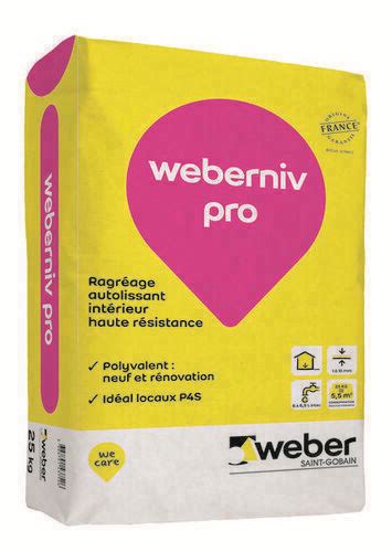 Enduit De Ragr Age Autolissant Weberniv Pro Sac De Kg Gedimat Fr