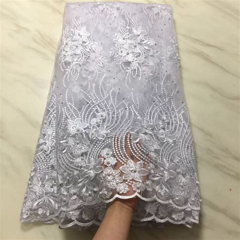 2018 cor branca de Alta Qualidade africano swiss lace voile na suíça