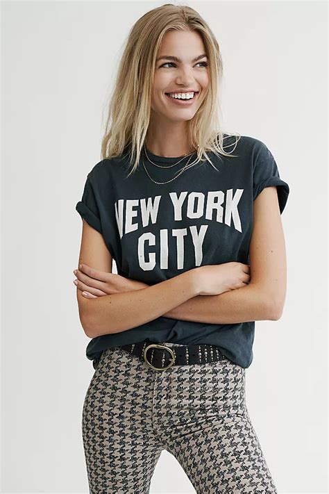 New York City Tee Free People Graphic Tees Vintage Top Graphic Tees New York T Shirt Retro