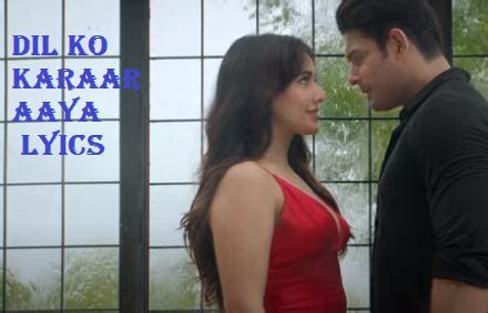 Dil Ko Karaar Aaya Song Lyrics Neha Kakkar Sidharth Shukla Neha