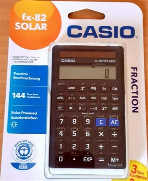 CASIO Fx 82 Solar Taschenrechner Schulrechner Rechner NEU OVP EBay