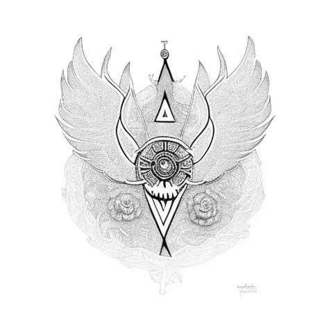 Blackwork "A Vibrant And Detailed Pai Symbol With..." Tattoo - BlackInk AI