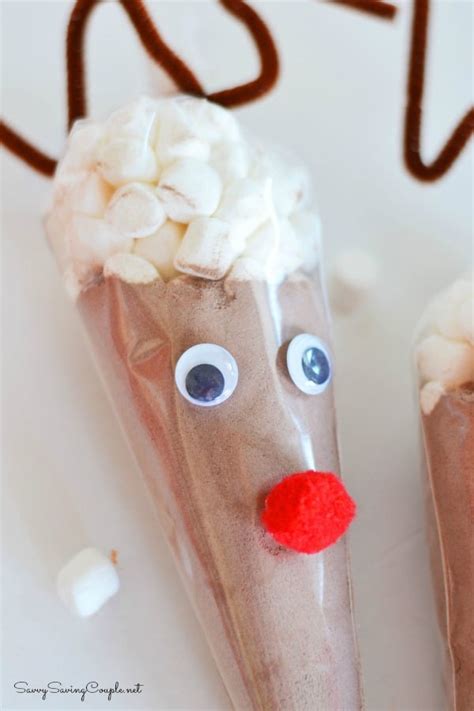 DIY Christmas Gift Reindeer Hot Cocoa Cones Craft