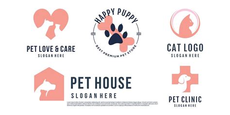 Premium Vector Pet Logo Design With Creative Unique Element Logo