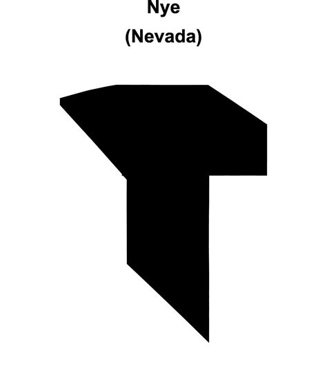 Nye County Nevada Blank Outline Map 46855204 Vector Art At Vecteezy