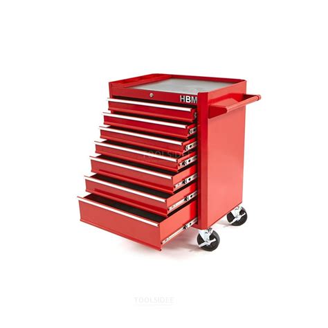 Chariot Outils Hbm Avec Tiroirs Cm Rouge Toolsidee Fr