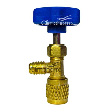 VALVULA PARA LATA DE GAS R22 R134 141B CON LLAVE