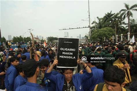 Demonstrasi Mahasiswa Tolak Perpanjangan Masa Jabatan Presiden