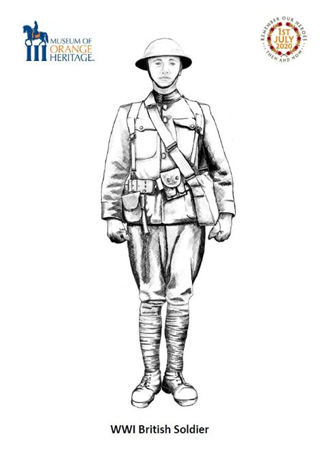 Colouring Sheet Ww1 Soldier