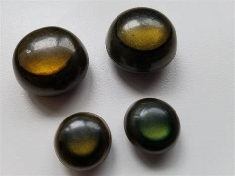 Vintage Celluloid Glow Bubble Buttons High Domed Pcs Etsy