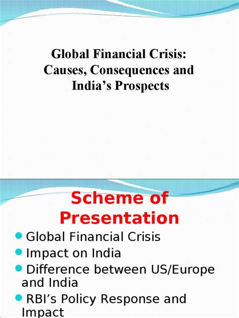 Causes Of Finance Crisis