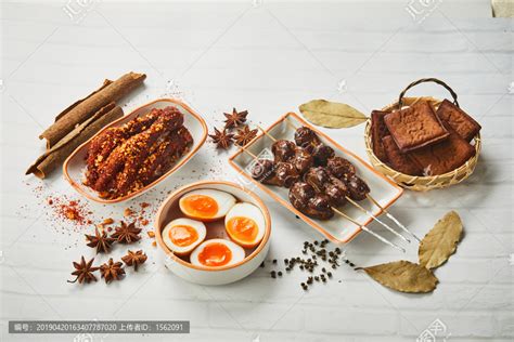 炸卤小吃组合图片小吃美食食品餐饮摄影素材汇图网