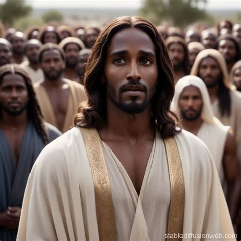 Black Jesus Teaching Crowd Stable Diffusion Online