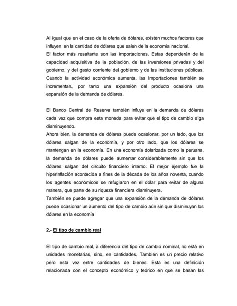 Balanza Comercial Y El Tipo De Cambio Pdf