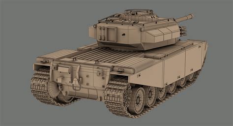 Centurion Mk5 Tank 3d Model 179 Obj 3ds Fbx Max Free3d