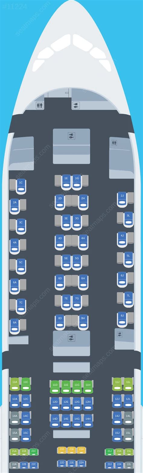 Seat Map Of Iberia Airbus A350 900 Aircraft