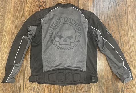 Harley Davidson Mens Lightweight Mesh Jacket L Black Gem