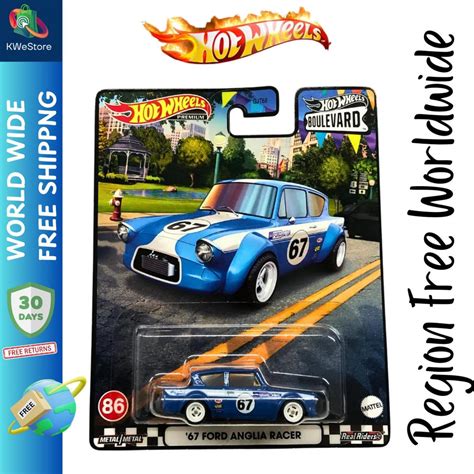 Hot Wheels Premium Boulevard 67 Ford Anglia Racer 86 Real Riders L17 Free Ship Etsy