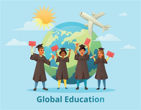 Global Education Graduation Background Vector Art At Vecteezy