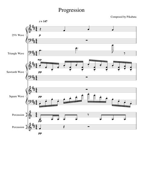 Progression 8 Bit Version Original Sheet Music For Piano Download