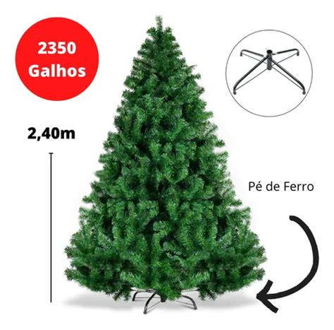 Arvore De Natal 2 40 - Árvore De Natal Pinheiro Cheia 2,40 Metros Com 2350 Galhos ...