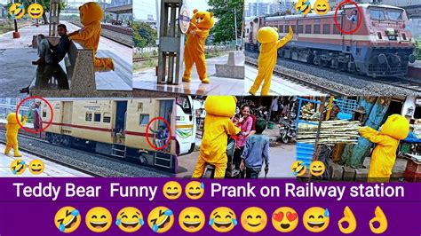 Teddy Bear Prank On Railway Station Dance💃🏻 Funny🤣😂reaction~rode