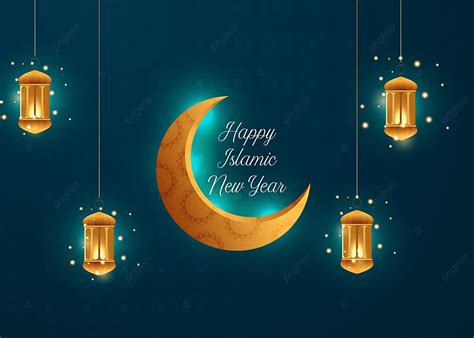 Islamic New Year Background With Lanterns And Moon Background Banner