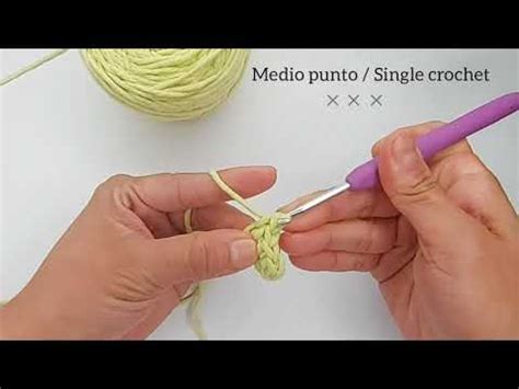 Puntos básicos de crochet para principiantes 3 Medio punto Single