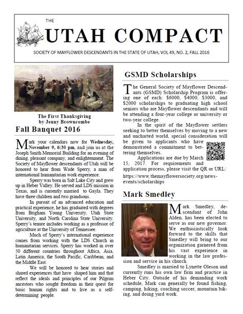 Archived Newsletters Utah Society Of Mayflower Descendants