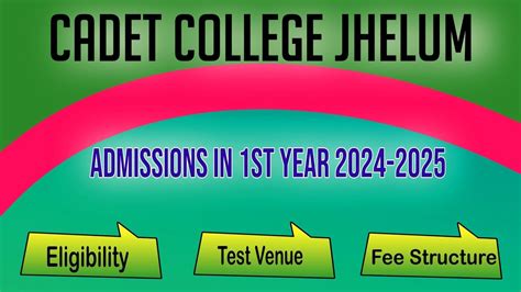 Cadet College Jhelum Admission 2024 Open In 1st Year Youtube