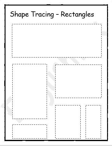 Color All The Rectangles Worksheet Rectangle Shape Activity