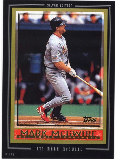 Mark McGwire 2016 Topps Anthology Series 1 5X7 Silver 48 49 EBay