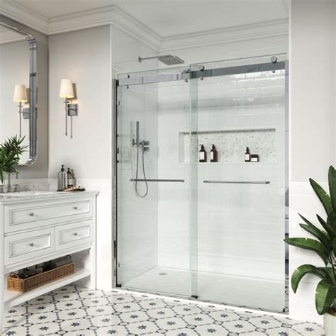 Mcocod In W X In H Double Sliding Semi Frameless Shower