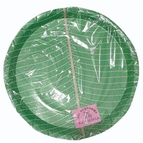 Inch Green Printed Paper Plate At Rs Piece Muddenahalli